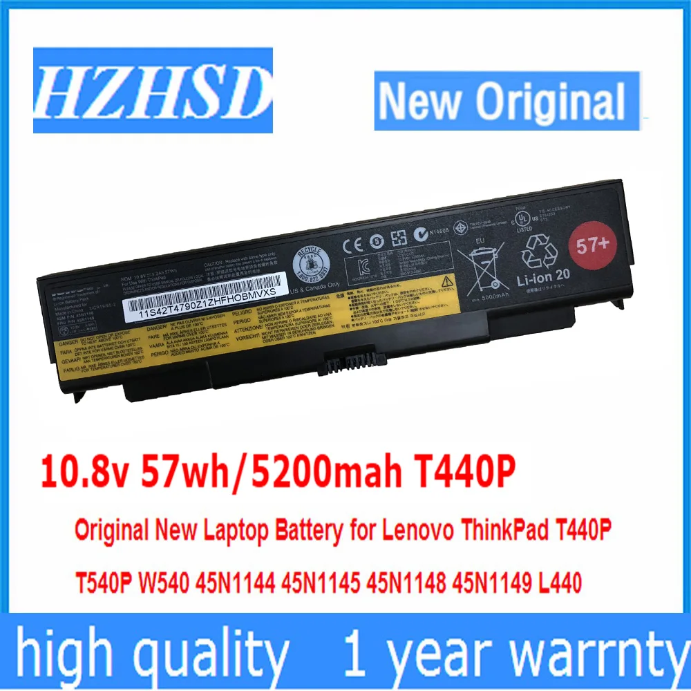 

10.8v 57wh 5200mah T440P Original New Laptop Battery for Lenovo ThinkPad T440P T540P W540 45N1144 45N1145 45N1148 45N1149 L440