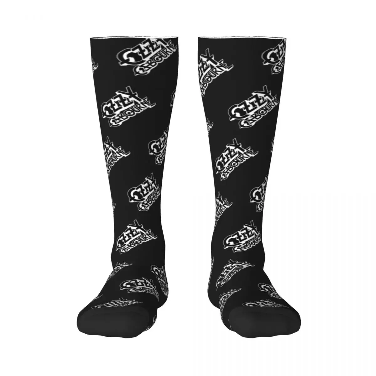 Fashion Printing Heavy Metal Band Rock Ozzy Osbourne Socks for Women Girl Stretch Sports Knee High Prince Of Darkness Stockings