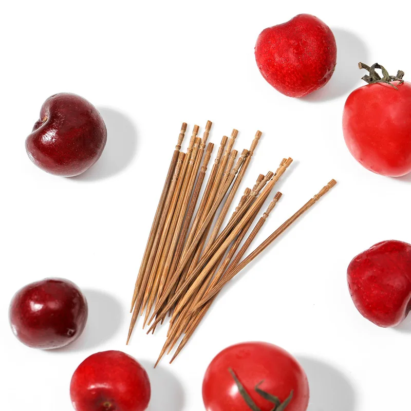 200Pcs Single‑End Bamboo Toothpicks, Disposable Portable Bag Pack, Household Supermarket Fruit Use Dental Toothpicks