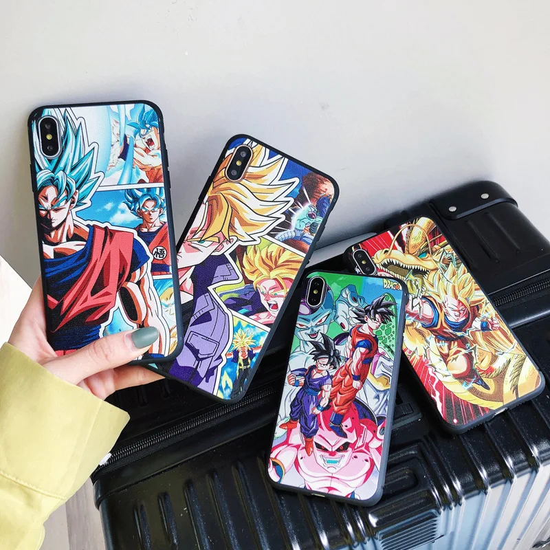 

The New Japanese Anime Dragon Ball Wukong Is Suitable for 13promax Mobile Phone Case 13 All-inclusive Matte 14 Sets