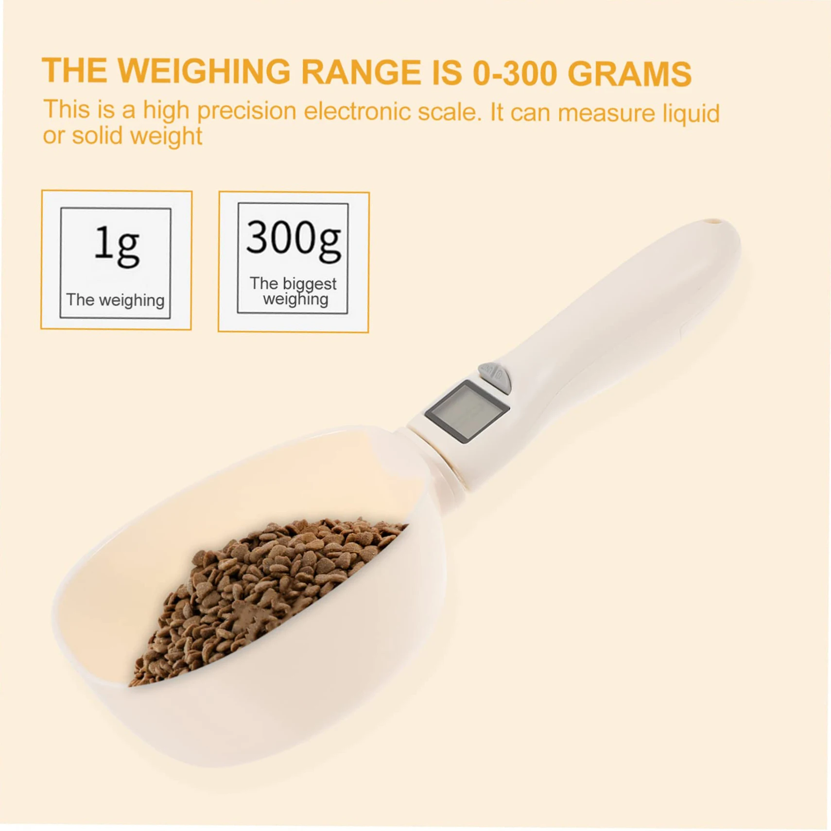 Electronic Food Measuring Scoop For Dog Cat Digital Measuring Spoon Home Pet Dog Food Scale Measuring Cup Scoop with LED Display