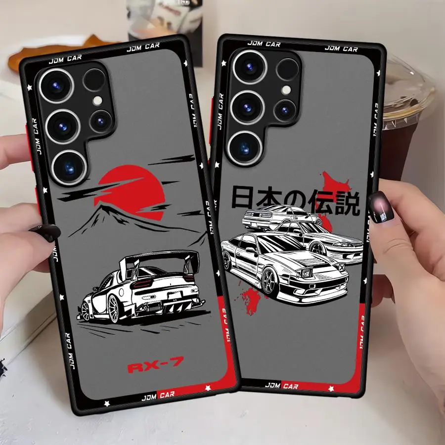 

Back Phone Cover Case for Samsung Galaxy A12 A15 A16 A14 A70 A13 A30 A50 A05 A06 Note 20 Ultra 10+ 9 8 Japanese Drift Car Red