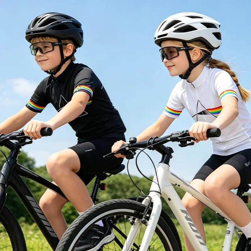 

Kids Cycling Clothing Short Sleeve Summer boy MTB Bike Cycling Jersey Suits Children Shirt Girl bicycle Wear Cycling clothes Kit