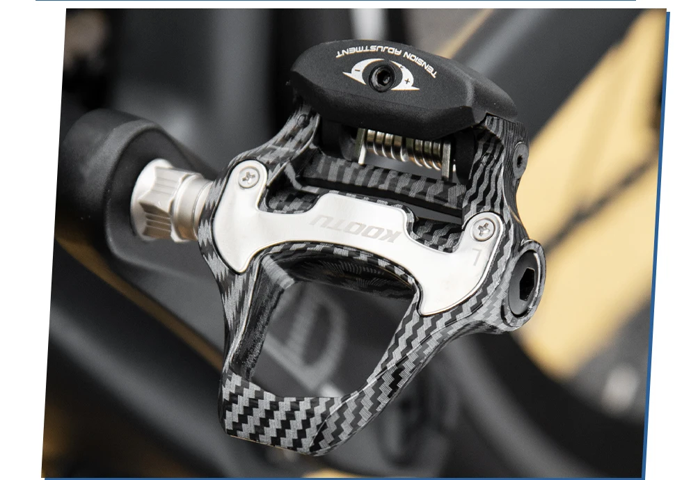 Pedales automáticos para bicicleta de carretera, pedales con clip de carbono con rodamientos sellados, funciona con peda