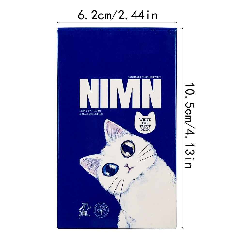 New White Cat Tarot Deck A 78 Cat-Themed Edition Borad Game For Cat Lovers,Great For Divination, Meditation & Party Games view 6
