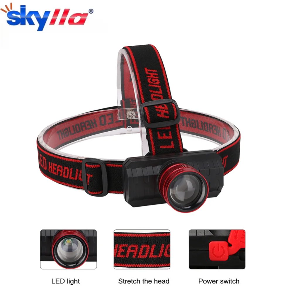 

High Power LED Head Light USB Rechargeable Zoom LED Headlamp For Hunting Camping Running
