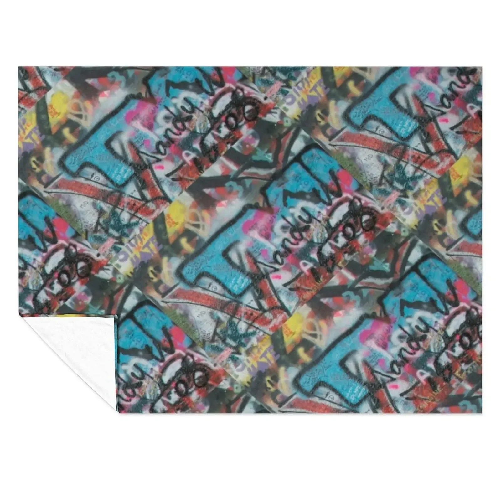 

Graffiti pattern Throw Blanket Flannel Fabric Cute Plaid Summer Beddings Blankets Sofas Of Decoration Blankets