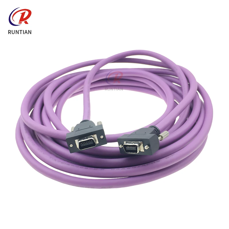 LVDS high density cable for Allwin Human Yaselan solvent printer 14Pin Purple cable Origina Igus Cable for Inkjet Printer 4m 6m