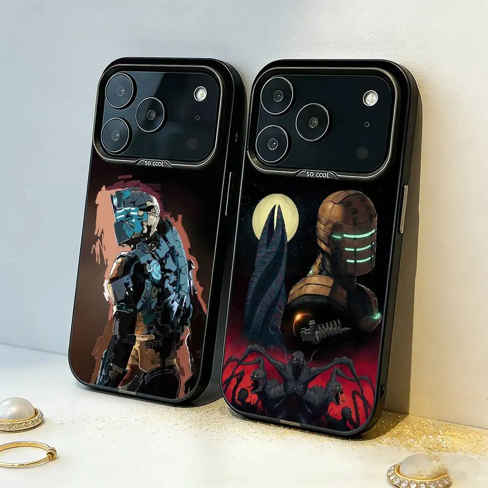 

D-Dead S-Space Game Phone Case For iPhone17 16 15 14 13 12 Pro Max Grey Black Matte Laser Metallic Aurora Funda