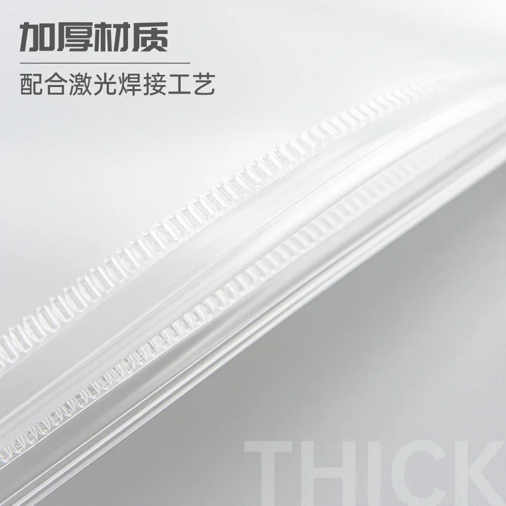 A4 A5 A6 Transparent Document Bag Office File Holder School Folder Zipper Pouch Loop Pull Organizer Stationery Desk Storage