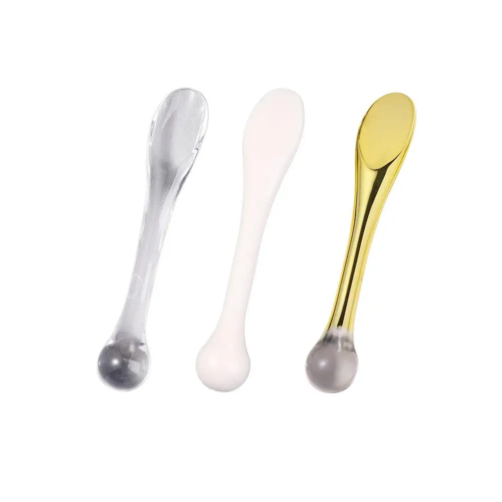 DIY Home Use Acrylic Cosmetic Spatulas Scoop Face Cream Mask Mud Mixing Spoon Women Cream Massage Sticks Skin Care Tools