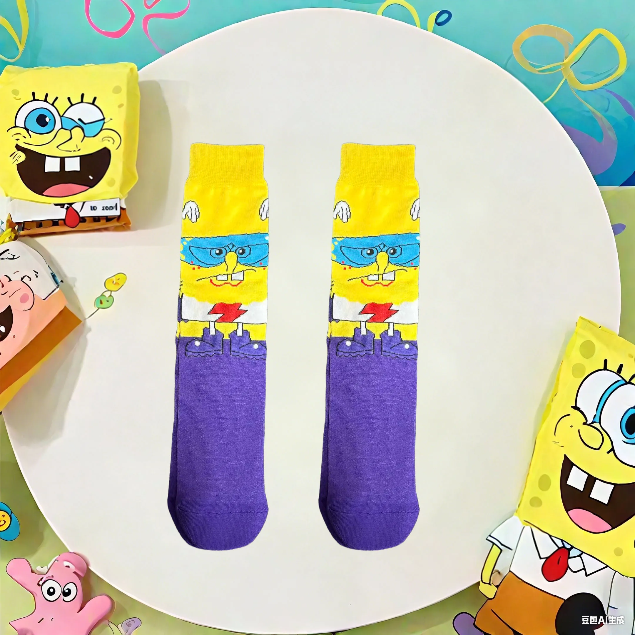 1/7 paar cartoon anime-serie schattige hoge sokken gebreid unisex