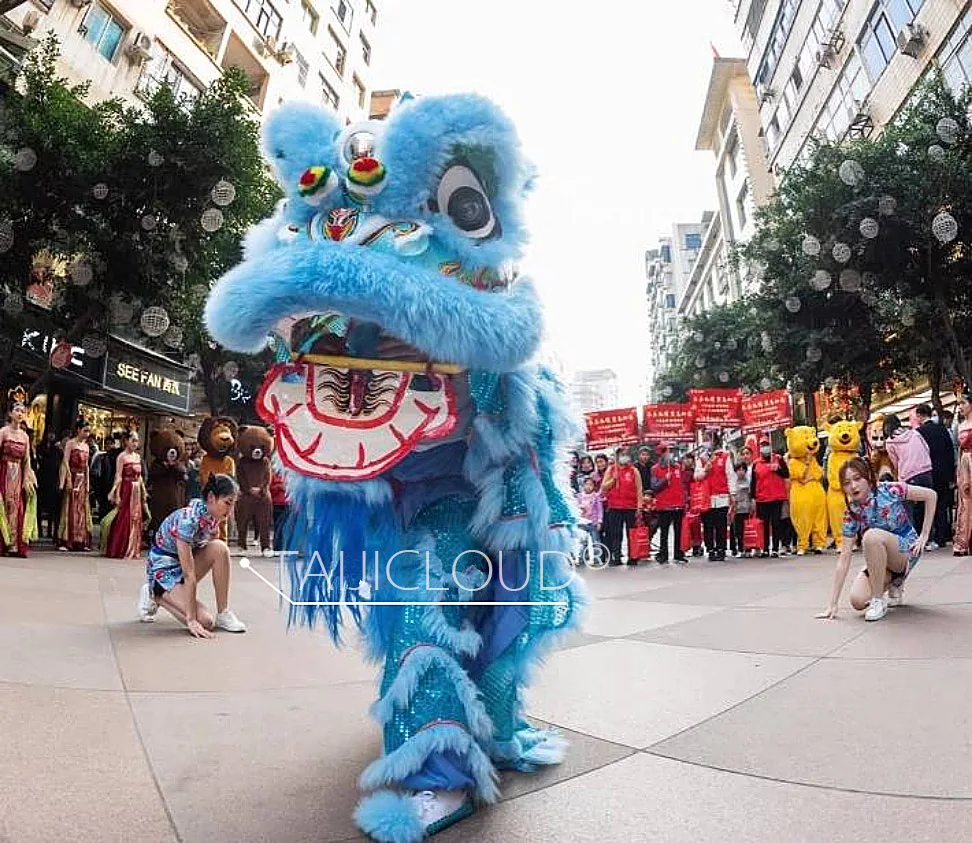 Complete Set of Lion Dance Props, South Lion Awakening, Dragon Dance Lion Clothing, Two Person Wool Clothing