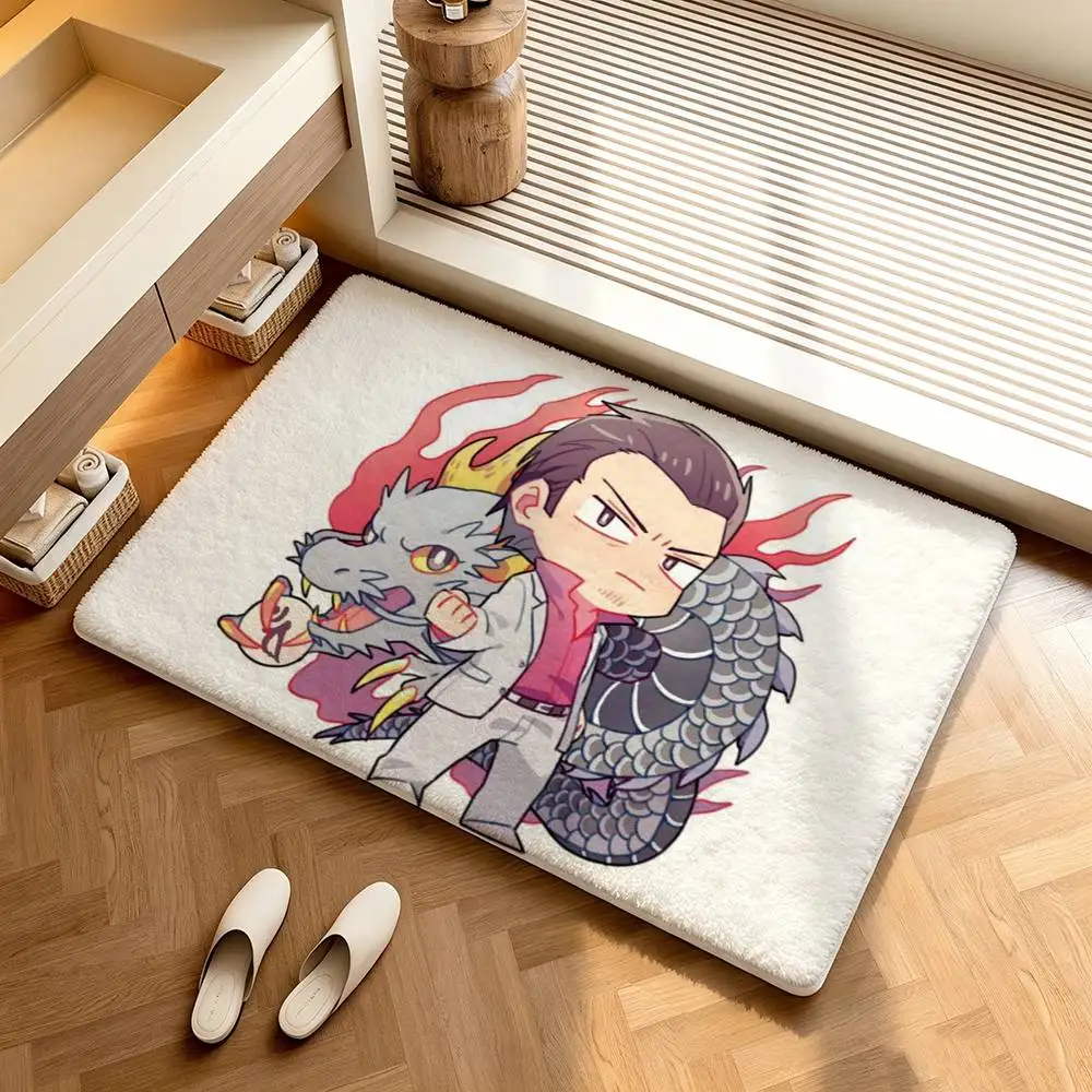 Kiryu L-Like A Dragon Yakuza  Shower Room Absorbent Small Floor Mat Soft Comfortable Decorative Foot Mat