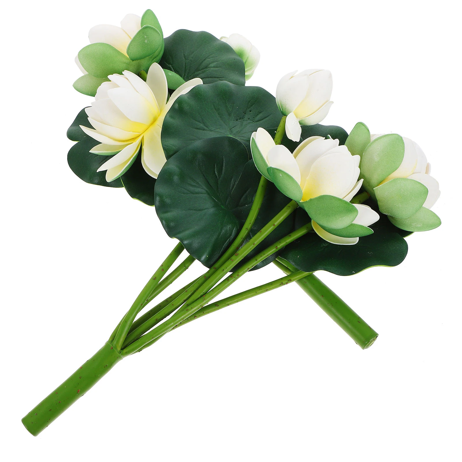 

2pcs Artificial Lotus Decoration Lifelike Fake Flower Bunches Wedding Home Office Decor Green Plant Fake Lotus Adornments