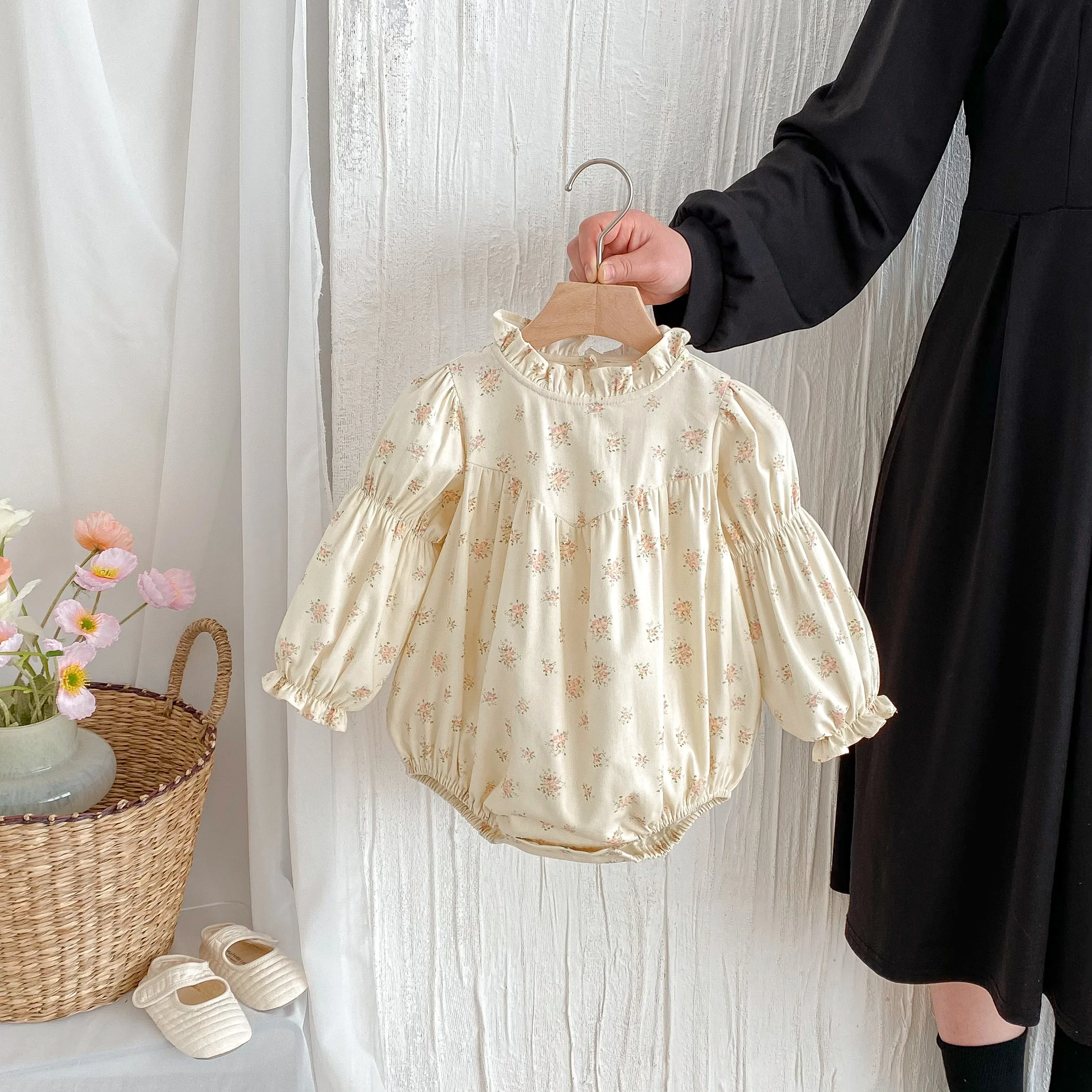 Herbst Baby Mädchen Strampler Neugeborenen Floral Langarm Strampler infant Onesie Body Baby Mädchen Kleidung Baby Kleidung für 0-24m