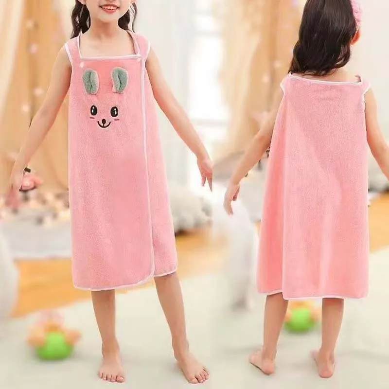 새로운 휴대용 흡수성 어린이 샤워 드레스 타월