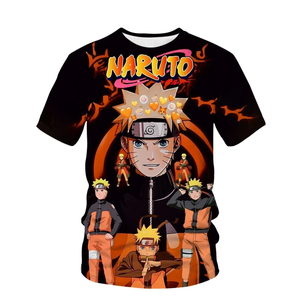 

2025 Summer Hot Selling 3D Printed Design T-Shirt Naruto Top Boys and Girls Outdoor Casual Comfortable Breathable Short Sleeves