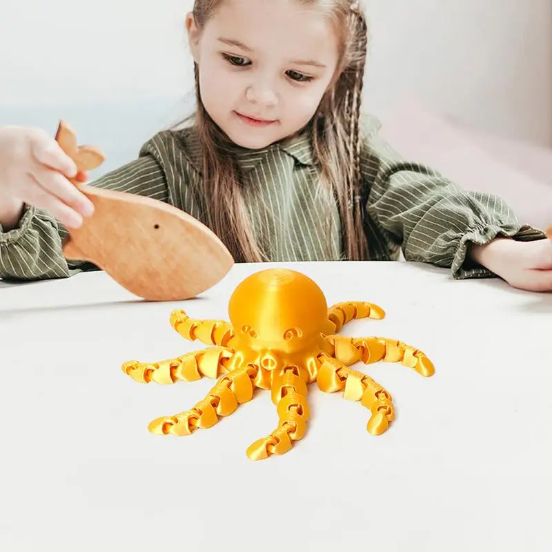 Octopus Toy  Octopus Ornament Soothing Sensory Toy Funny Tabletop Decor Unique Octopus Decoration For adorning tables and shelve