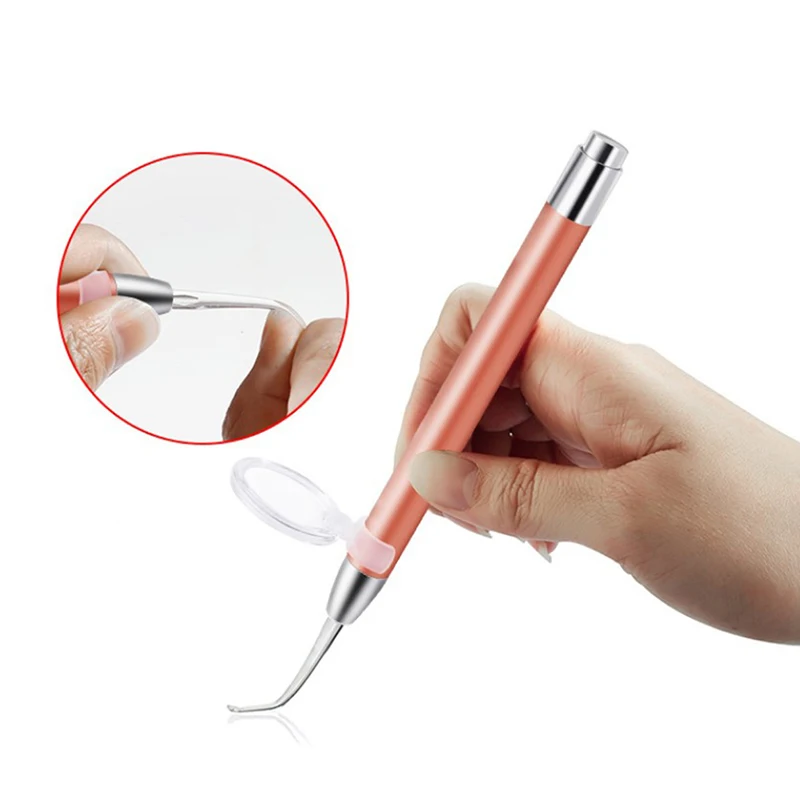 LED FlashLight Earpick Baby Ear Cleaner Endoscope Penlight Spoon Cleaning Ear Curette Light Spoon with Magnifier Ear Wax Removal