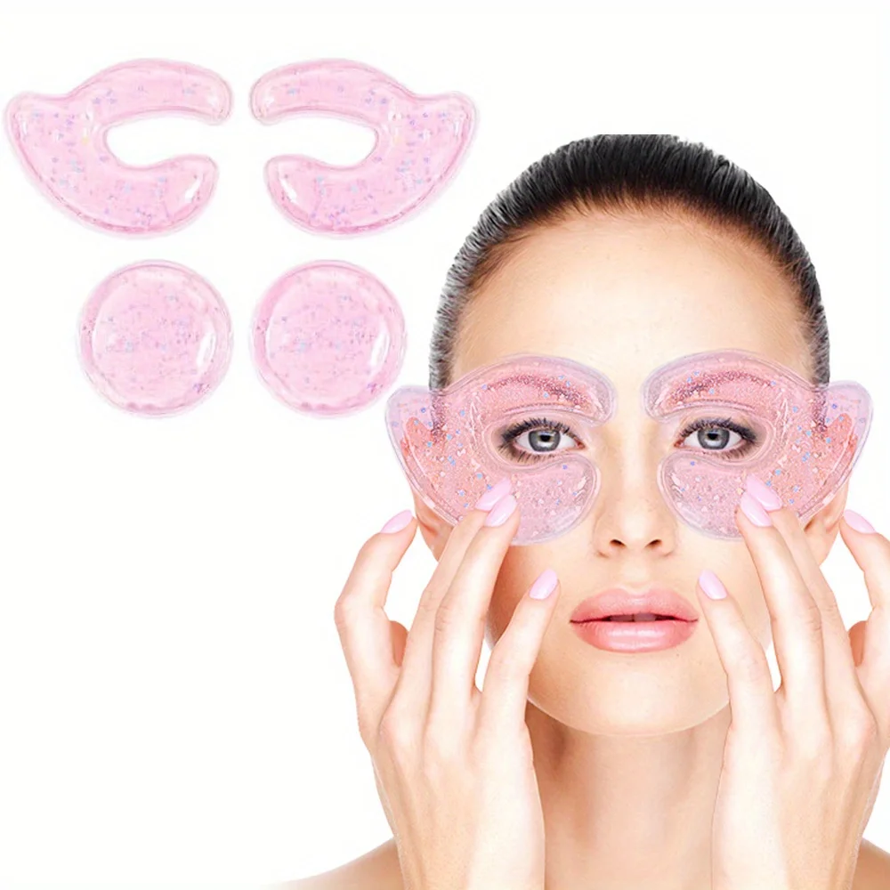 

Cooling Eye Mask Gel Ice Pack Reusable Cooling Eye Pads and Under Patches Eye Hot Cold Treatment for Redness Pain Relief Relax