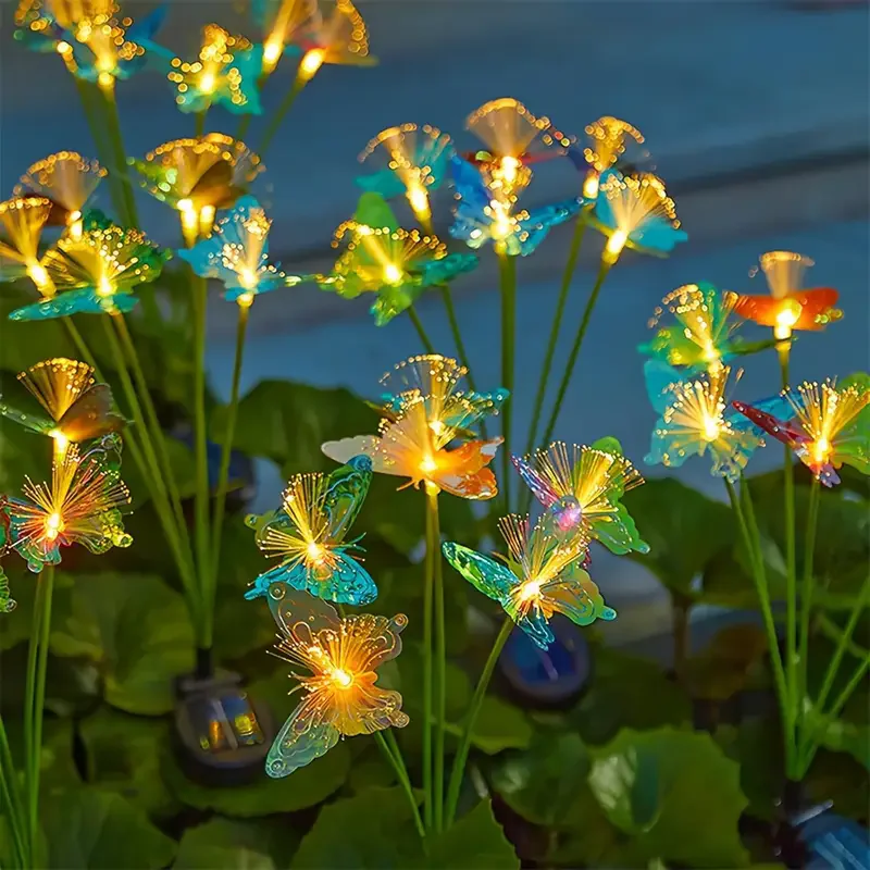 Vibrant Solar-Powered 1pc Butterfly Garden Stake LED Outdoor Decor with Smart Sensor Perfect for Yard & Patio Ambiance, Garden