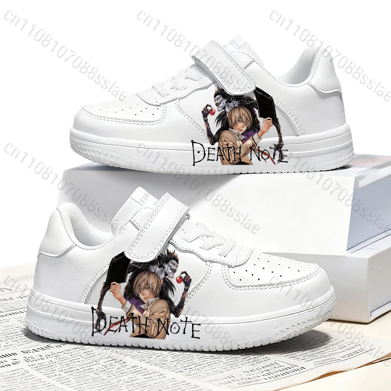 

New model DEATH NOTE teenager student girls boys mens Children fashionable Lace up White lightweight casual Sports shoes Gift