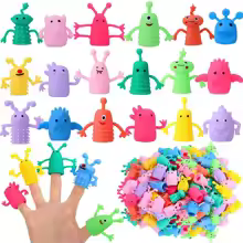 0-30Pcs Cute Monster Puppets Finger Toy Soft Rubber Stretchy Fidget Toy Kids Birthday Party Favors Pinata Filler Christmas Gift
