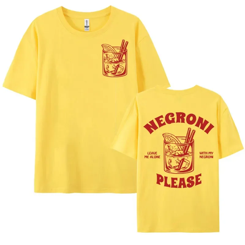 ネグローニ プリーズ ヴィンテージ ストリートウェア レディース メンズ Tシャツ 面白いカクテルドリンク かわいいグラフィック トップス Tシャツ ユニセックス ファッション カジュアル Tシャツ