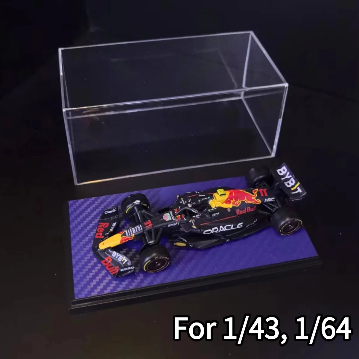 アクリルディスプレイケースボックス 5.8インチ x 2.8インチ スケール1:43 1:64 1:87 車模型コレクション収納フィギュアミニチュアDIYビルディングジオラマ用