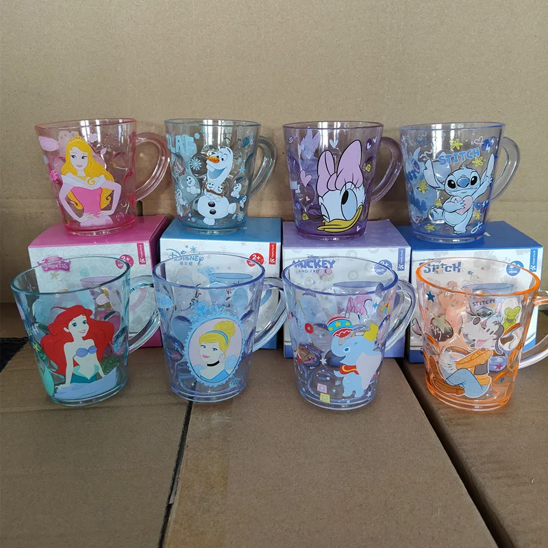 كوب ماء على شكل فم للأطفال من ديزني، كوب ماء شرب للأطفال مضاد للسقوط، كوب حليب كرتوني للمنزل، كوب غسول للفم لتنظيف الأسنان #4