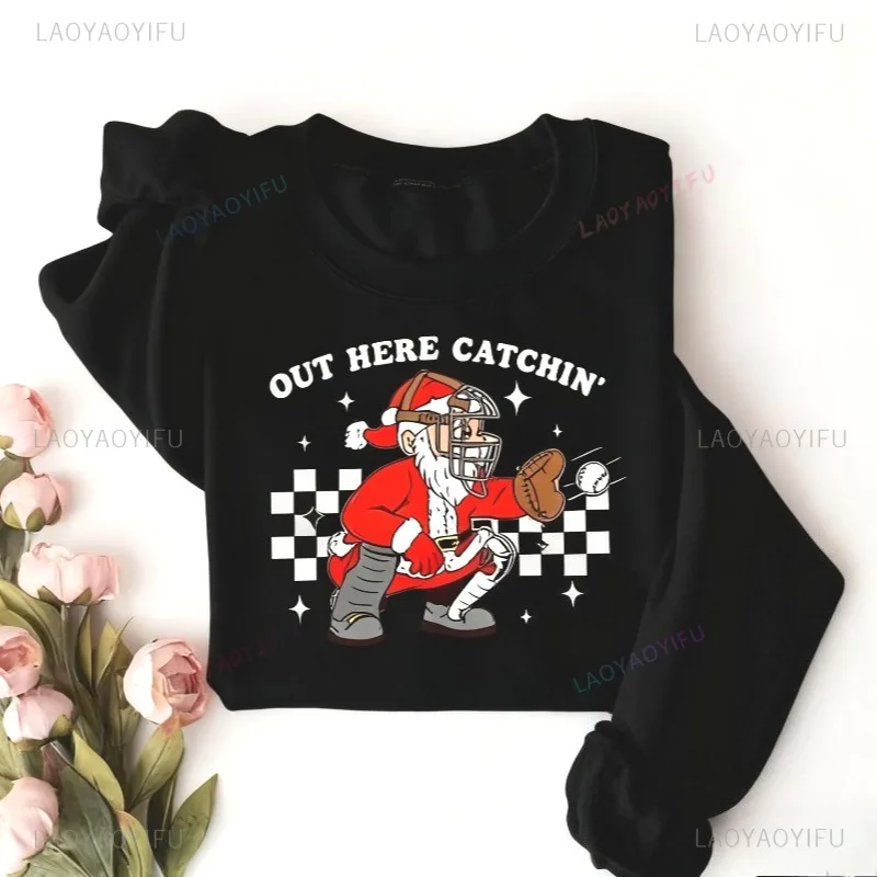 

Christmas Football Sweatshirt Santa's Footballer Shirt Xmas Shirt for Football Lovers Funny Santa Claus Hoodie Outdoor Clothing