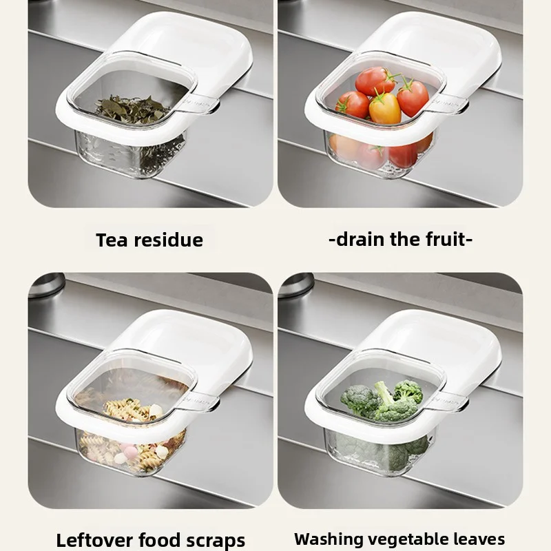 Kitchen Sink Draining Basket Convenient Design Food And Tea Residue Separator Filter Rack for Leftover Separation - Image 5