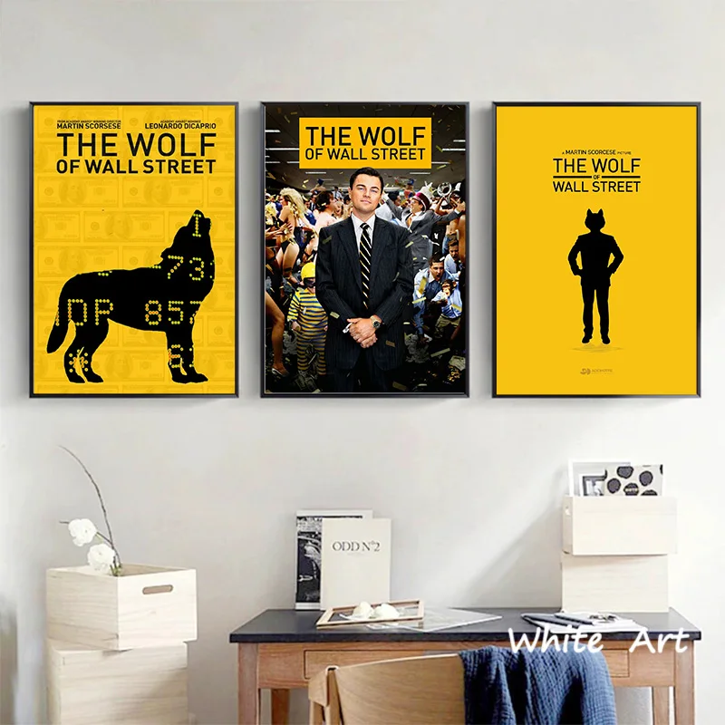 Classic Movie The Wolf of Wall Street Poster Figures Canvas Painting HD Print Modern Wall Art Pictures Living Room Bedroom Decor