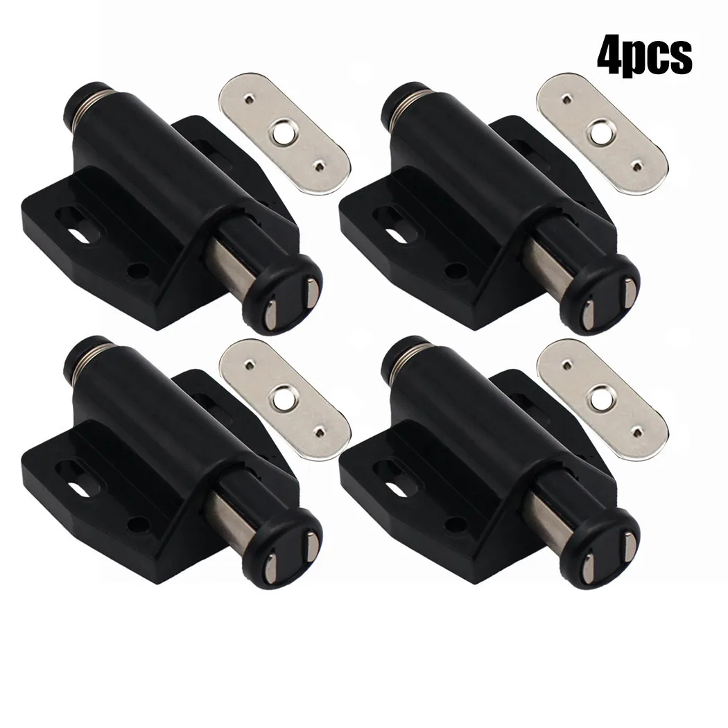 100% Brand New High Quality Practical Latch For Wardrobes Black/beige Cabinet Doors Cupboard Doors Push To Open