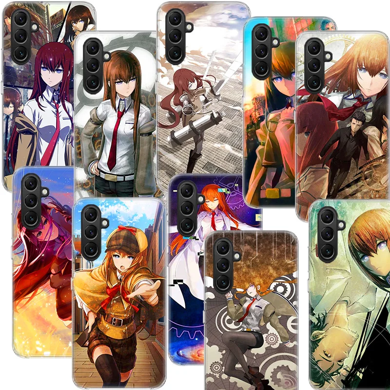 Anime Steins Gate Phone Case Samsung Galaxy A70 A50 A40 A30 A20E M30S M31 M21 M12 J8 J6 J4 M32 M52 M51 A90 A80 A20S M11 A10S Cap