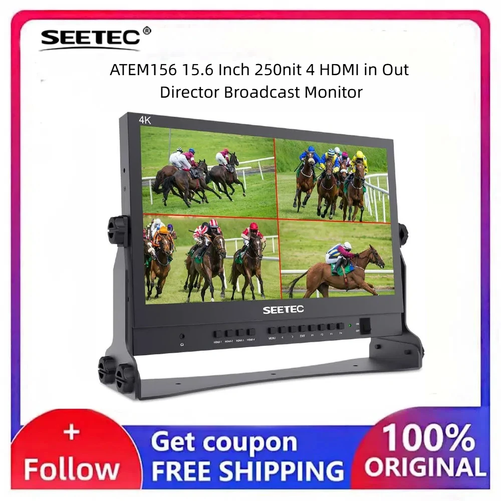 ATEM156 15.6 Inch 250nit 4 HDMI in Out Director Broadcast Monitor