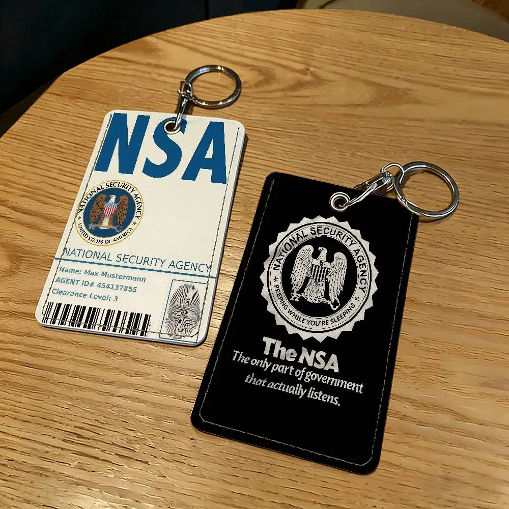 

NSA Card Holder Keychain Key Ring Door Lock Access Protective Case For Security Gift
