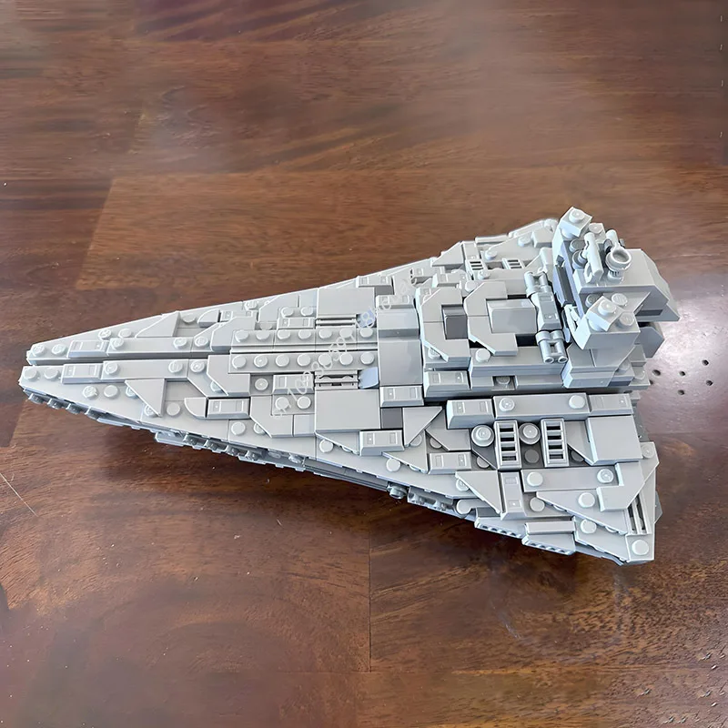 

MOC 609 шт., серия звездного корабля, миди-масштаб, императорский звездный разрушитель, строительные блоки, модель космического корабля, сделай сам, креативная развивающая игрушка в подарок