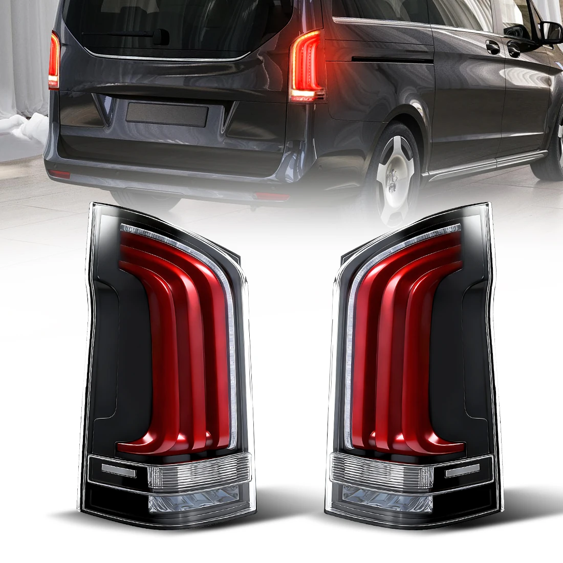 

Rear Brake Tail Lamp Assembly For Benz Vito W447 2016-2024 Upgrade Taillight High Configure Dynamic Turn Signal Reversing Light