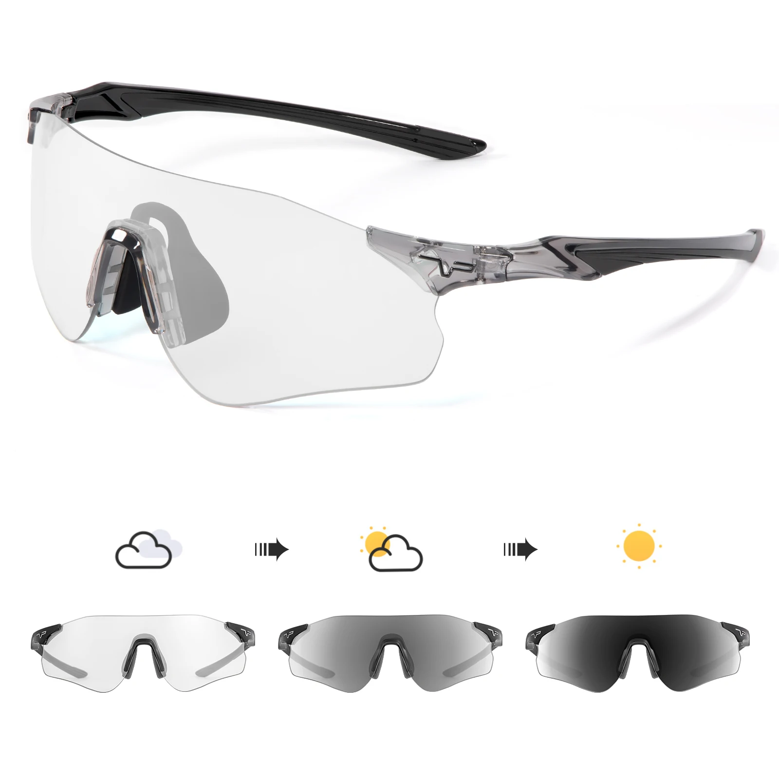 Color Photochromic Sports Sunglasses Cycling Glasses for Men Women Outdoor Running Sunglasses MTB Eyewear Road Bicycle UV400