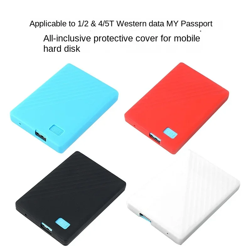 Étui de protection en silicone pour disque dur Western Digital Mypass Port2/4T, anti-chute, résistant à l'usure et anti-écrasement