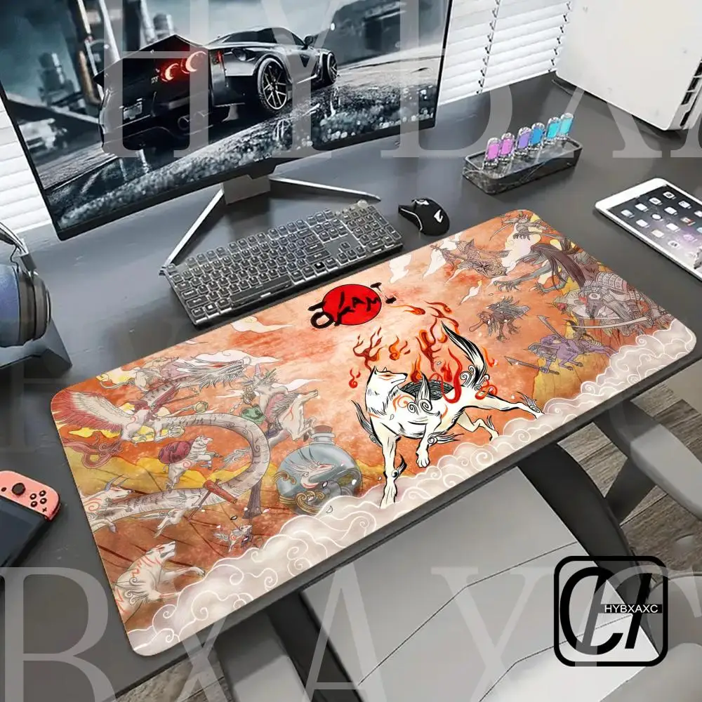 

Okami Mouse Pad 900x400 PC Keyboard Deskpad Gaming Mousepad Rubber Mouse Mats XXL HYBXAXC Table Carpet Retro Japanese Desk Mat