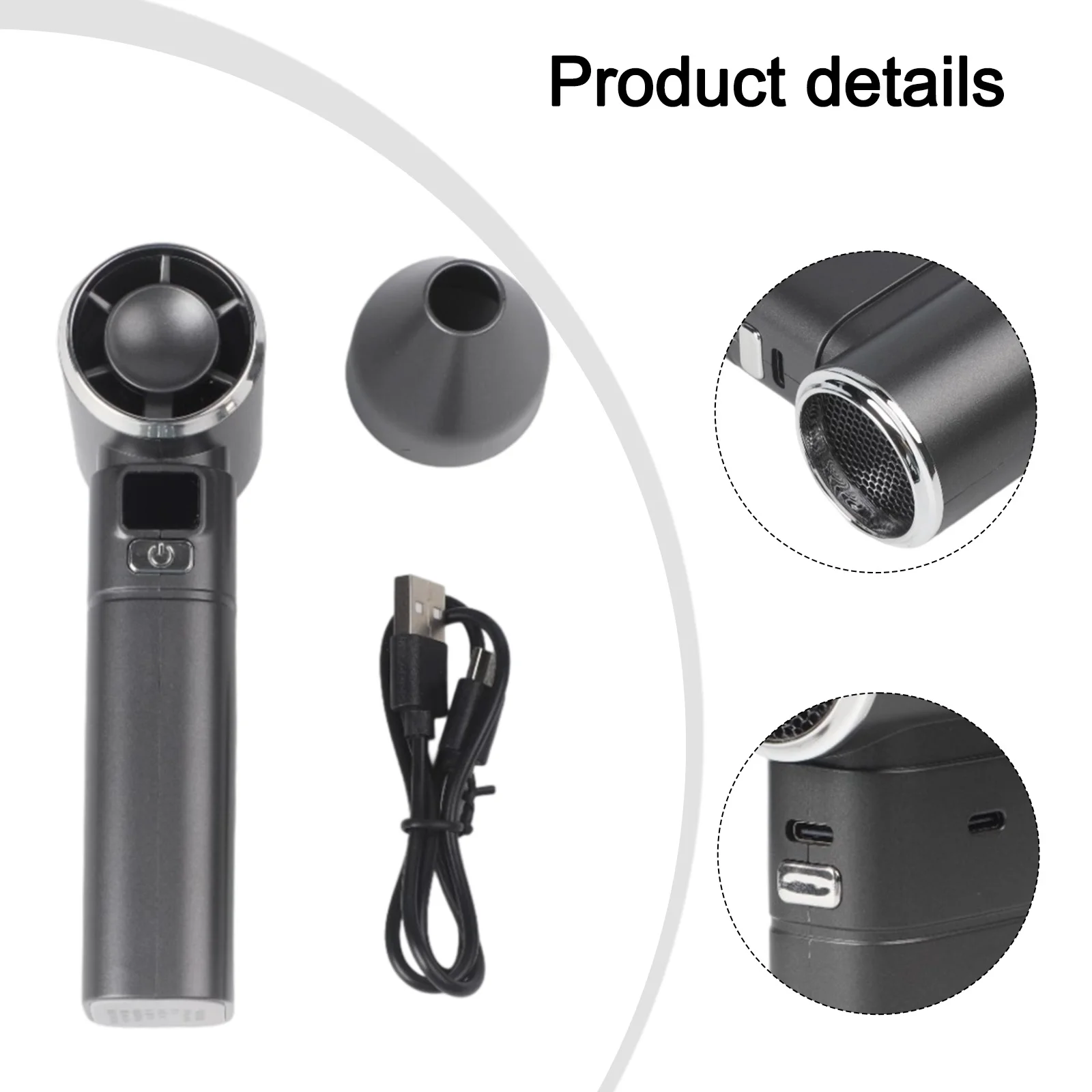 

For Electronics Cleaning 130000RPM Dust Remover For Cleaning Appliances Lightweight Design USB-C Fast Charging