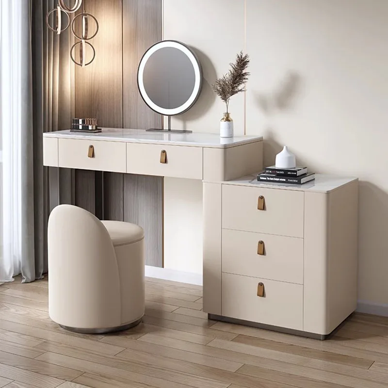 

Minimal Drawers Dressing Table Holder Jewelry Vanity Mirror Dressers Modern Princess Tocador De Maquillaje Bedroom Furniture