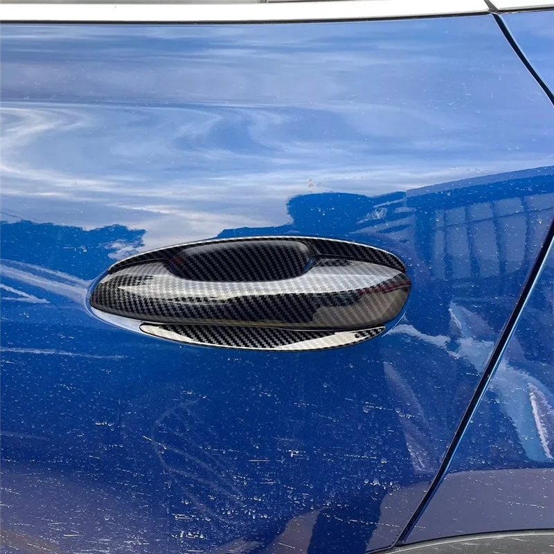 

NEW-Car Outside Exterior Door Handle Cover Bowl Trim Protective Carbon Fiber Look For BYD TANG