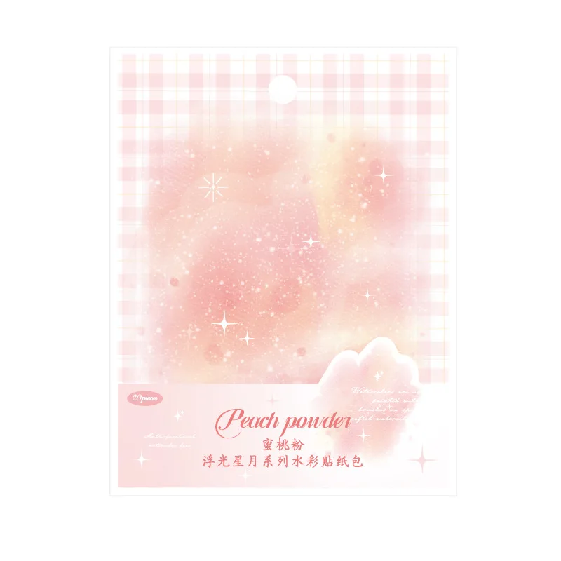 Imagem -05 - Etiqueta de Papelaria Kawaii Lua Estrelada Jornal Scrapbooking Decorativo Artesanato Faça Você Mesmo 20sets Lote