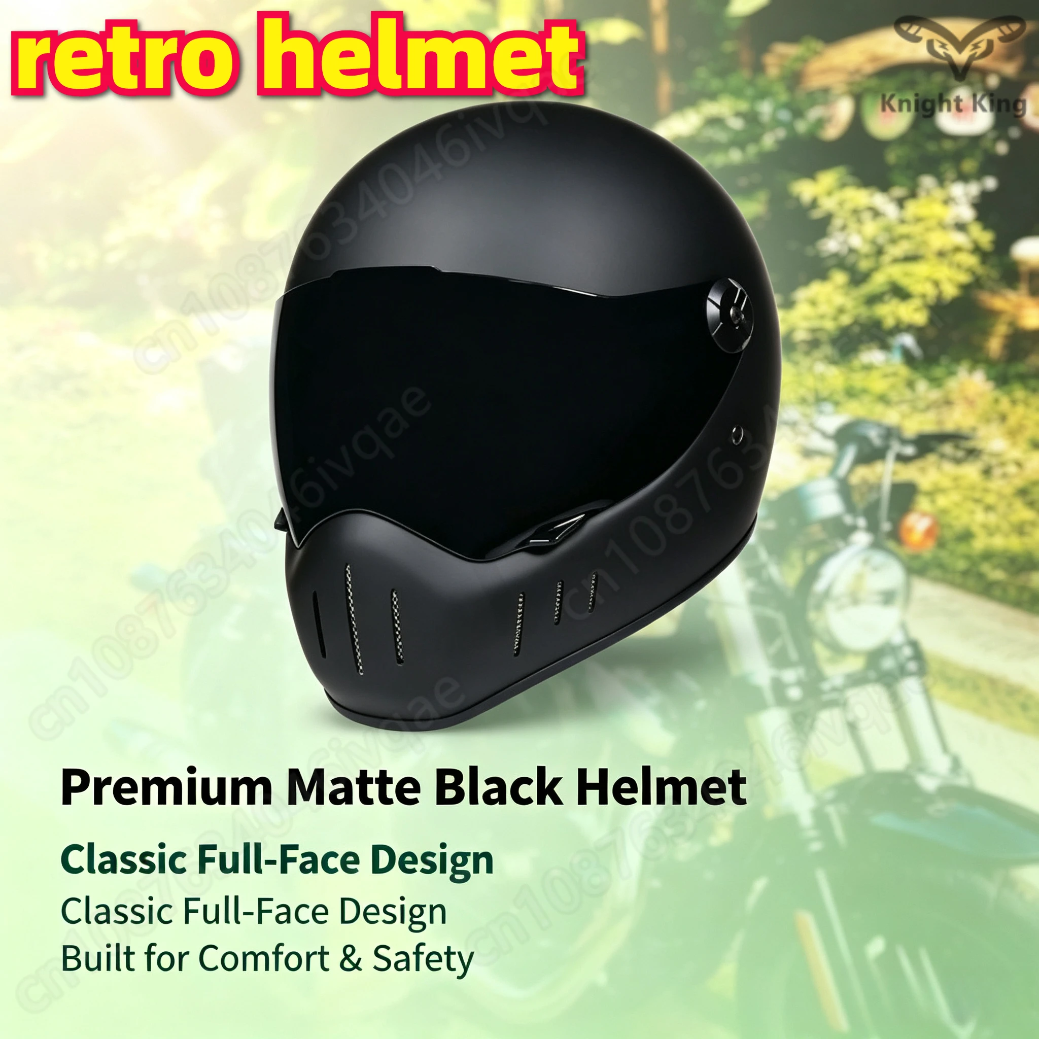 Motorcycle Retro helmet men full helmet retro electric bicycle cruise with full coverage casco moto motorcycle helmet