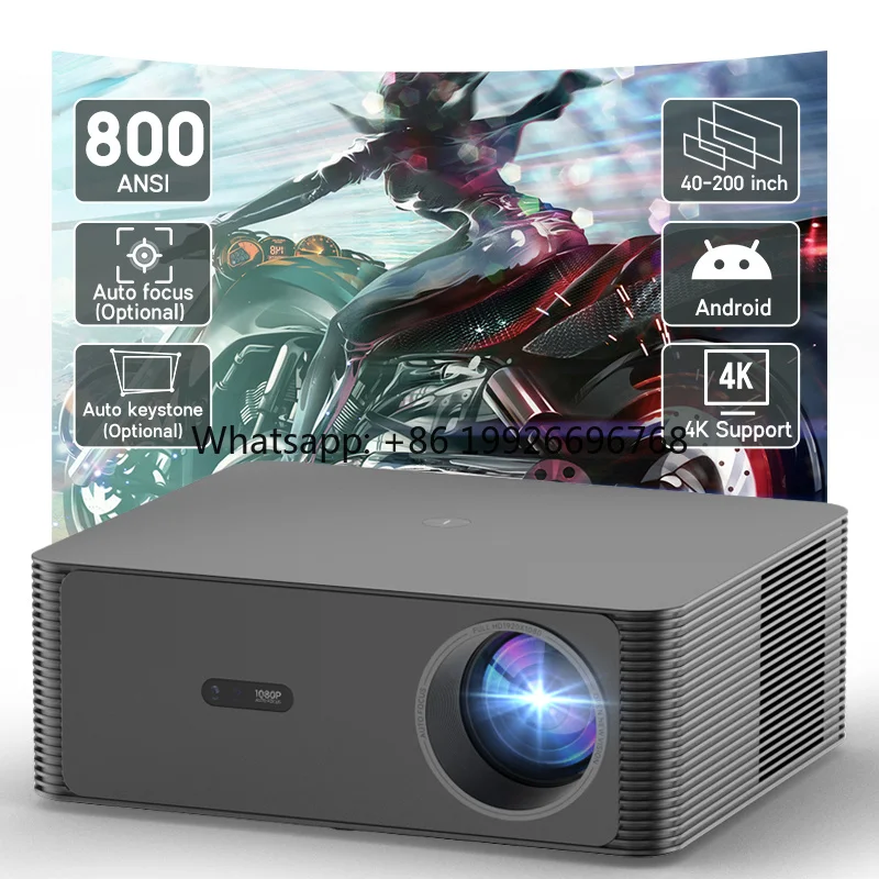 Wholesale Popular P6 800 Ansi Smart 4K Projector 4K Android Electric Auto Focus Keystone Retro Hd Smart Video Cheap Projector