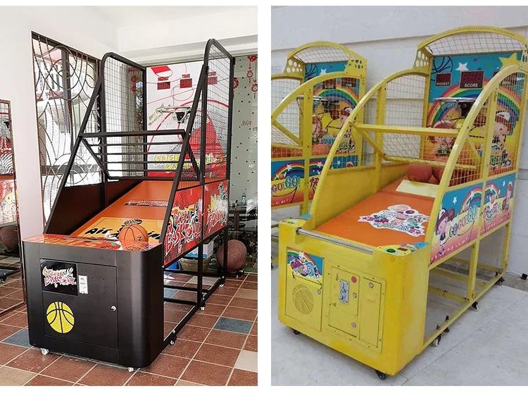 เหรียญในร่มประเภท Luxury Street บาสเกตบอลยิงเกมการฝึกอบรมเครื่องอัตโนมัติบาสเกตบอลยิงเครื่อง